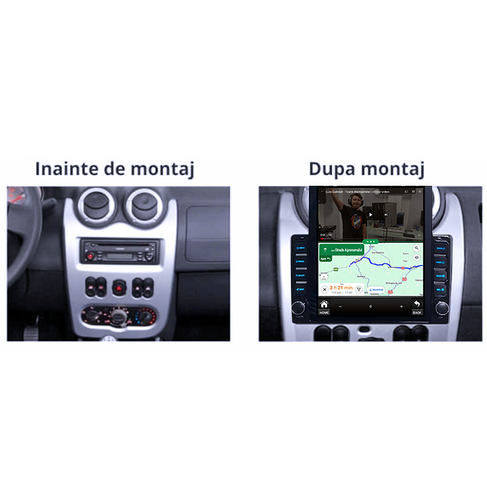 Navigati dedicata Dacia&Renault 2009-2013, Tesla Style, 8GB RAM 128GB ROM, Octacore, Android 13, Display QLED 10.25", DSP, Carplay&Android Auto, SIM 4G, Ventilator Activ [5]