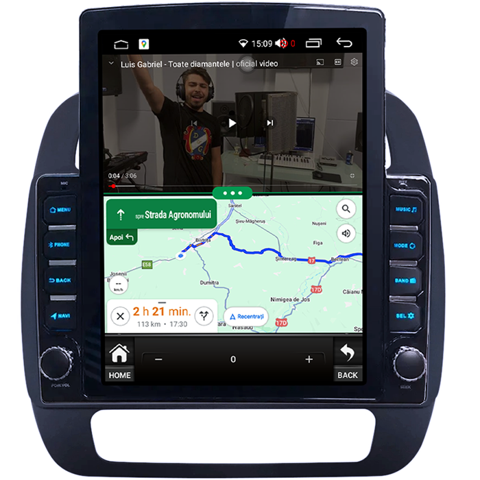 Navigati dedicata Dacia Spring 2021, Tesla Style, 4GB RAM 64GB ROM, Quadcore, Android 13, Display QLED 10.25", DSP, Carplay&Android [4]