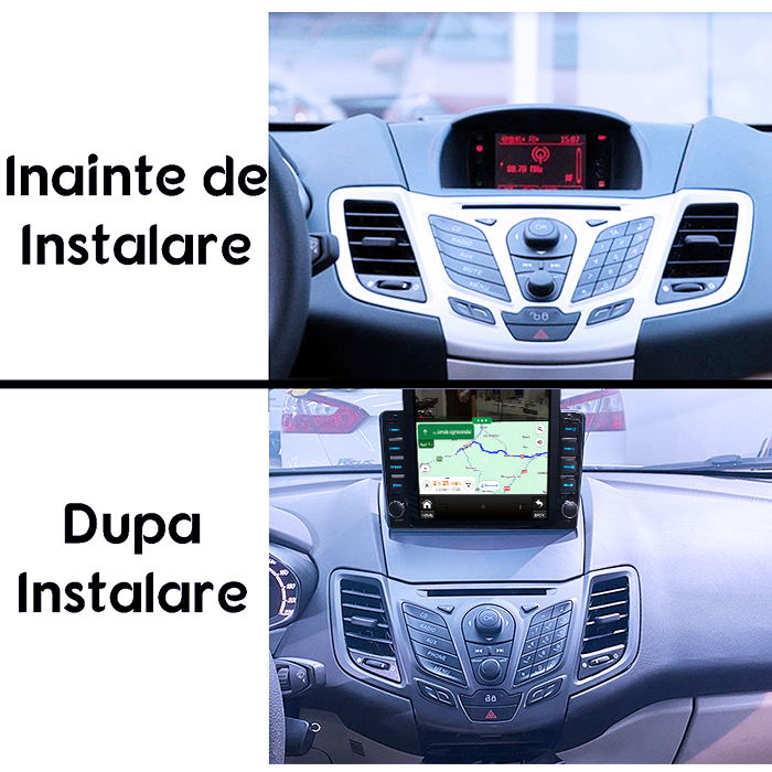 Navigati dedicata Ford Fiesta 2004-2014, Tesla Style, 8GB RAM 128GB ROM, Octacore, Android 13, Display QLED 10.25", DSP, Carplay&Android Auto, SIM 4G, Ventilator Activ [5]