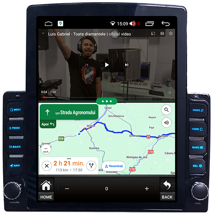 Navigati dedicata Volkwagen Fox 2003-2016, Tesla Style, 8GB RAM 128GB ROM, Octacore, Android 13, Display QLED 10.25", DSP, Carplay&Android Auto, SIM 4G, Ventilator Activ [4]