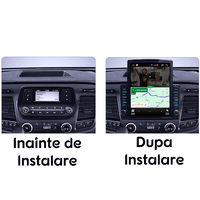 Navigati dedicata Ford Transit 2000-2014, Tesla Style, 8GB RAM 128GB ROM, Octacore, Android 13, Display QLED 10.25", DSP, Carplay&Android Auto, SIM 4G, Ventilator Activ [5]