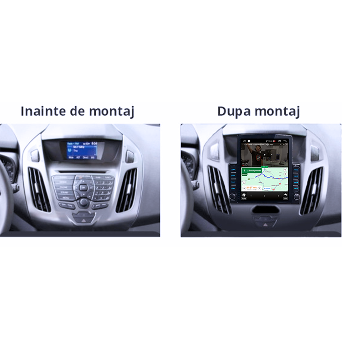 Navigati dedicata Ford Transit Connect 2015, Tesla Style, 8GB RAM 128GB ROM, Octacore, Android 13, Display QLED 10.25", DSP, Carplay&Android Auto, SIM 4G, Ventilator Activ [5]