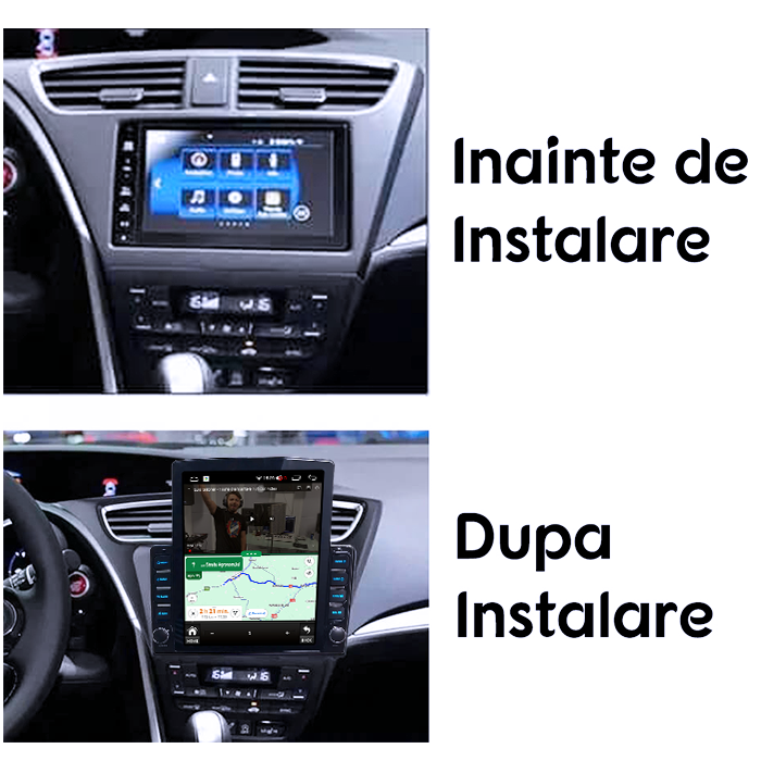 Navigati dedicata Honda Civic (2011-2015), Tesla Style, 8GB RAM 128GB ROM, Octacore, Android 13, Display QLED 10.25", DSP, Carplay&Android Auto, SIM 4G, Ventilator Activ [5]