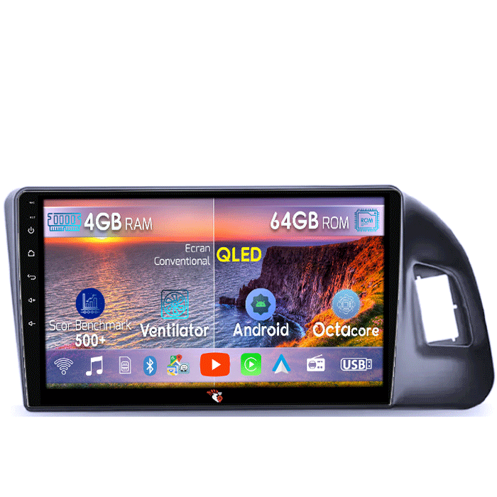 Navigati dedicata Q5 2008 2017 Chorus 4GB RAM 64GB ROM, Octacore, Android 14, Display QLED 9", DSP, Carplay&Android Auto, SIM 4G, Ventilator Activ [1]