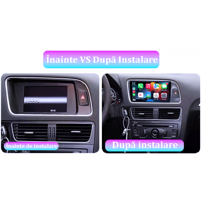 Navigati dedicata Q5 2010-2018, Chorus Ecran Rosu, 12GB RAM 256GB ROM, Android 13, Rezolutie 2K, Display QLED 9", DSP, Carplay&Android Auto, SIM 4G, Ventilator Activ, Suport Camere 3 [5]