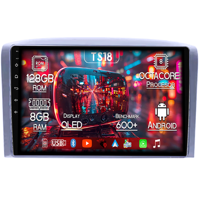 Navigatie 2006/Lova/Captiva/Centra/Aveo/Epica, 8GB RAM 128GB ROM, Octacore, Platforma TS18, Android 13, Display QLED 9”, Suporta camera 360º, DSP, Carplay&Android Auto, SIM 4G, Ventilator Activ [1]
