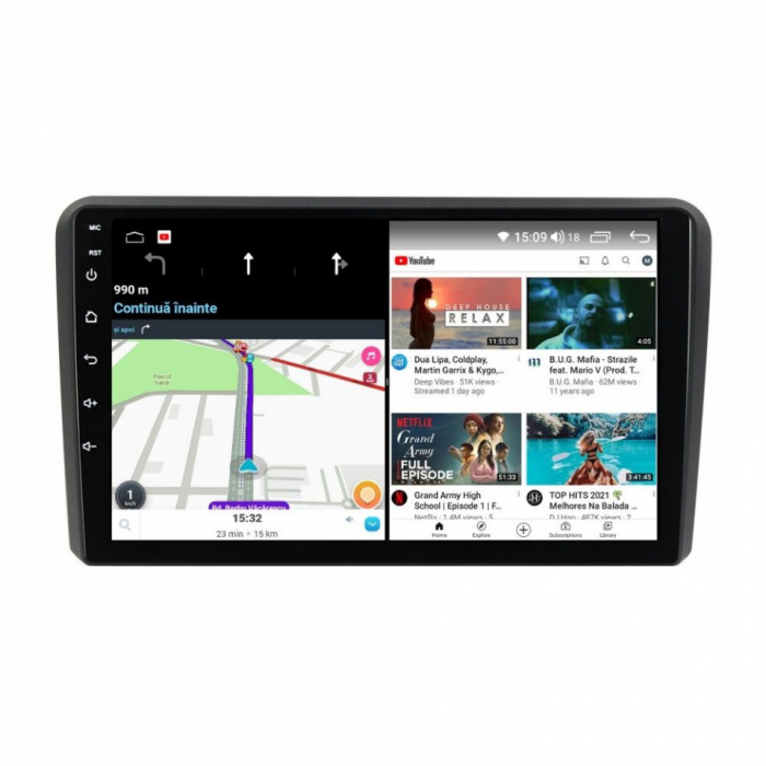 (Resigilata) Navigatie dedicata Audi A3 2003 - 2013, Android 13, Wireless Carplay si Android auto 2 GB RAM 32 ROM, Ecran Full HD, Display IPS, 9inch, Microfon Extern, Camera AHD [4]