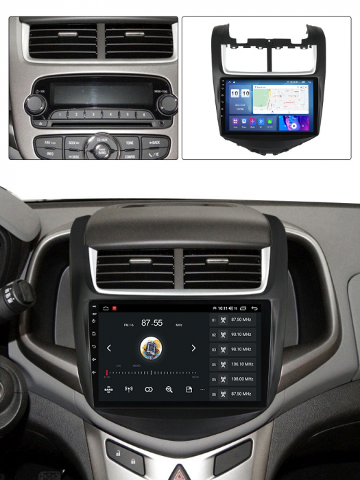 (Resigilata) Navigatie dedicata Chevrolet Aveo 2014-2017, Android 13, Wireless Carplay si Android auto 2GB RAM 32 ROM, Display IPS, 9 inch, Microfon Extern [5]