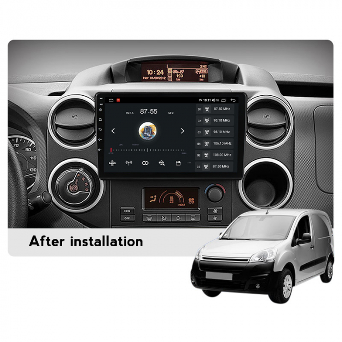 (Resigilata) Navigatie dedicata Citroen Berlingo 2008-2019, Android 13, Wireless Carplay si Android auto 2GB RAM 32 ROM, Display IPS, 9 inch, Microfon Extern, Full HD [2]