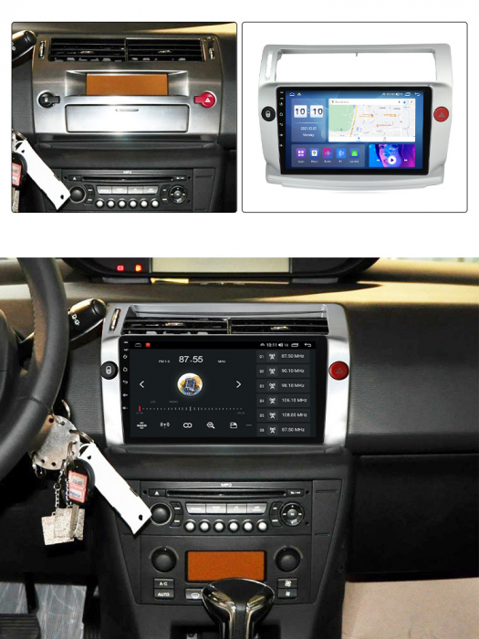 (Resigilata) Navigatie dedicata Citroen C4 2004-2014, Android 13, Wireless Carplay si Android auto 2GB RAM 32 ROM, Ecran Full HD, Display IPS, 9 inch, Microfon Extern, Camera AHD [2]