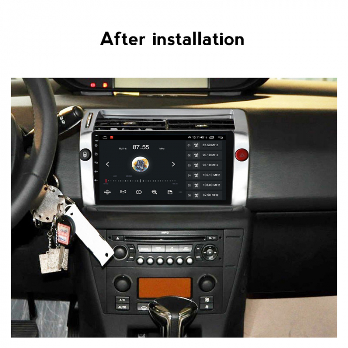 (Resigilata) Navigatie dedicata Citroen C4 2004-2014, Android 13, Wireless Carplay si Android auto 2GB RAM 32 ROM, Ecran Full HD, Display IPS, 9 inch, Microfon Extern, Camera AHD [4]