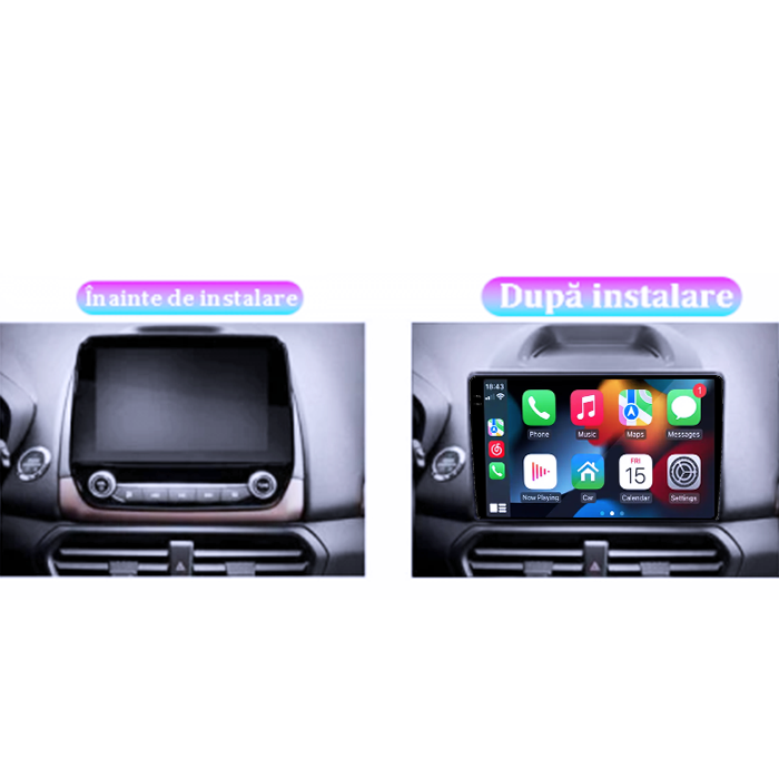 Navigatie compatibila cu Ecosport 2018-2023, 12GB RAM 256GB ROM, Android 13, Rezolutie 2K, Display QLED, 9", DSP, Carplay, Android Auto, Internet, Youtube, Waze, Wi Fi, USB [5]