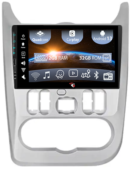 Navigatie dedicata Dacia Logan 2009-2016, USB&Butoane fizice frontale, Android 13, Wireless Carplay si Android auto 2 GB RAM 32 ROM, Display IPS, 9 inch, Microfon Extern NAVI-IT [1]