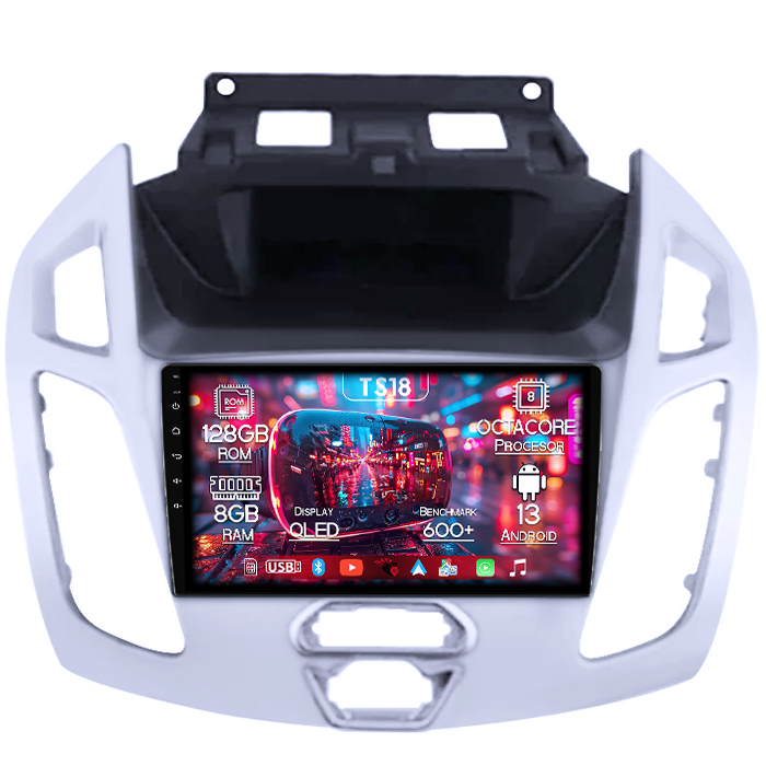 Navigatie dedica Ford Transit Connect 2015, 8GB RAM 128GB ROM, Octacore, Platforma TS18, Android 13, Display QLED 9”, Suporta camera 360º, DSP, Carplay&Android Auto, SIM 4G, Ventilator Activ [1]
