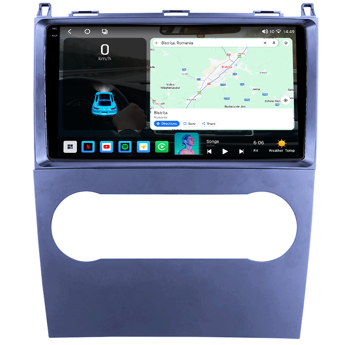 Navigatie dedicata A-Class W169 2004-2012 & B-Class, 4GB RAM 64GB ROM, Octacore, Android 14, Display QLED 1K 9", Carplay&Android Auto, SIM 4G, Ventilator Activ [2]