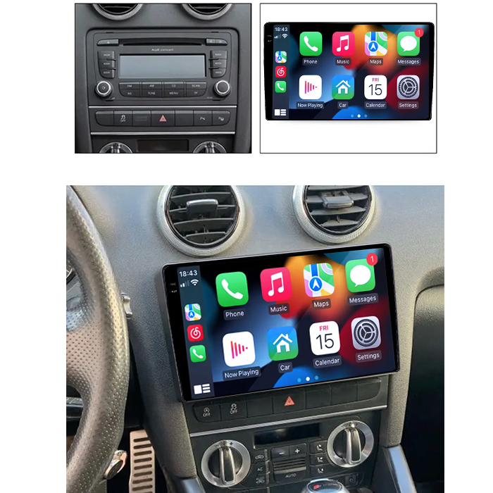 Navigatie dedicata A4, B6, B7, Exeo 2001-2008, 8GB RAM 128GB ROM, Octacore, Platforma 7862,Android 14, Display QLED 9", Suporta camera 360", DSP, Carplay&Android Au [5]