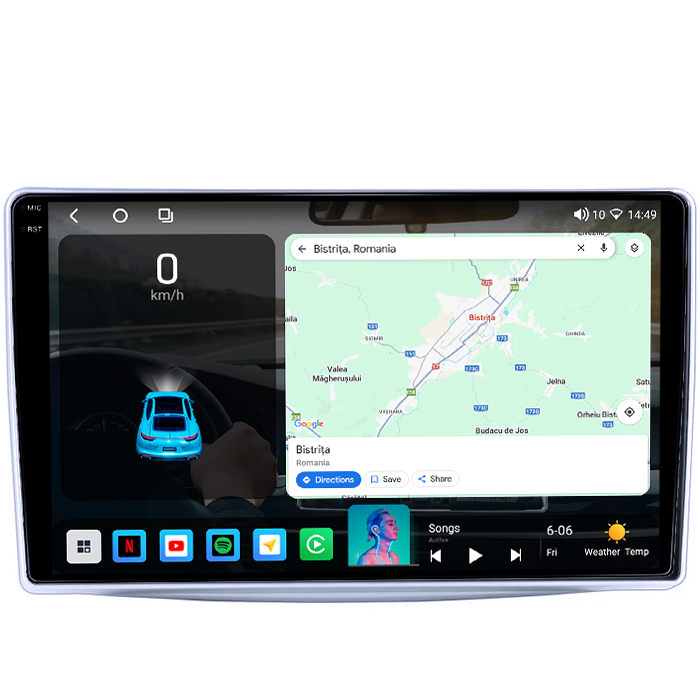 Navigatie dedicata Alfa Romeo Mito 2008-2018, 4GB RAM 64GB ROM, Octacore, Android 14, Display QLED 1K 9", Carplay&Android Auto, SIM 4G, Ventilator Activ [2]