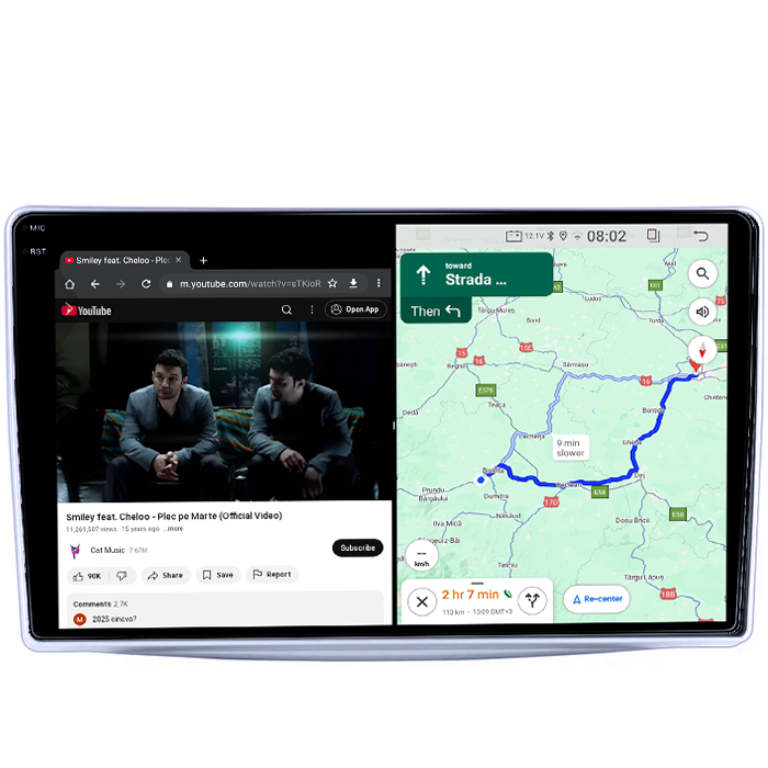 Navigatie dedicata Alfa Romeo Mito 2008-2018, 4GB RAM 64GB ROM, Quadcore, Android 14, Display QLED 1K, 9", DSP, Carplay&Android Auto Suport camere AHD [5]