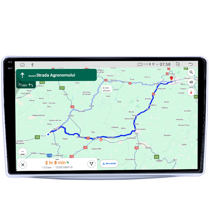 Navigatie dedicata Alfa Romeo Mito 2008-2018, 8GB RAM 128GB ROM, Octacore, Platforma TS18, Android 14, Display QLED 9", Suporta camera 360", DSP, Carplay&Android Aut [4]