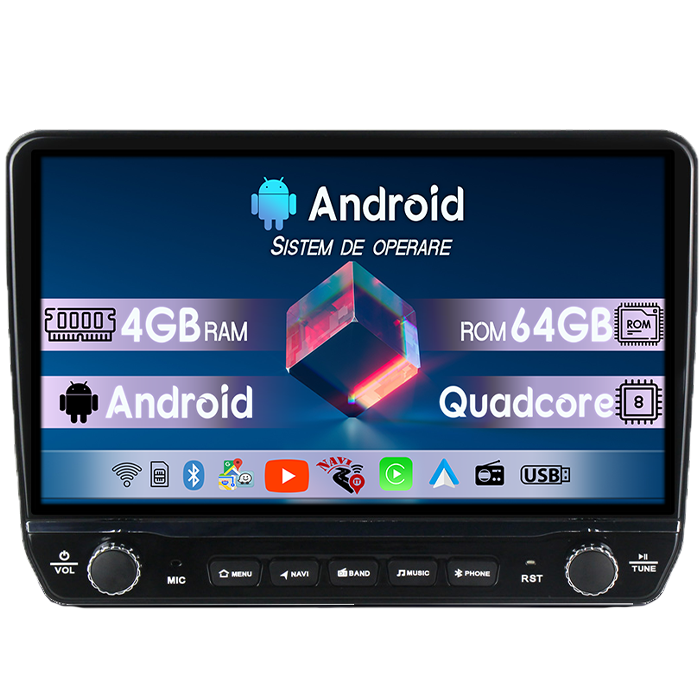 Navigatie dedicata Allion 2018-2020 cu butoane rotative model 2024, 4 GB RAM 64 ROM, Quadcore, Android 13, Display QLED, 10", DSP, Carplay, Android Auto, Internet, Youtube [5]