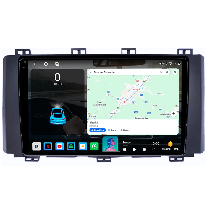 Navigatie dedicata Ateca 2016-2022, 4GB RAM 32GB ROM, Octacore, Android 14, Display QLED 1K 9", DSP, Carplay&Android Auto, SIM 4G, Bluetooth, Ventilator Activ [2]