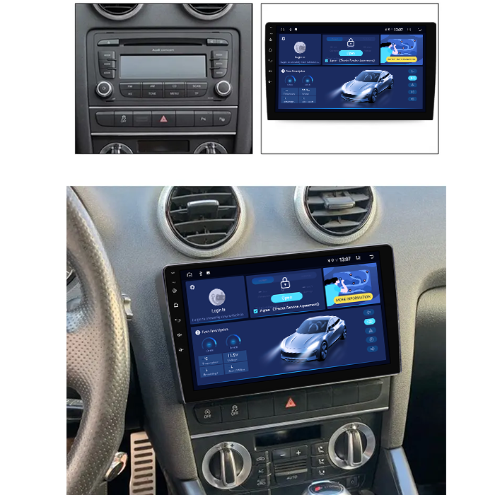 Navigatie dedicata Audi A3 2003 - 2013, 4 GB RAM 32 ROM, Android 13, Display QLED, 9", DSP, Carplay, Android Auto, Internet, Youtube , Waze , Wi Fi , Usb , Bluetooth [3]
