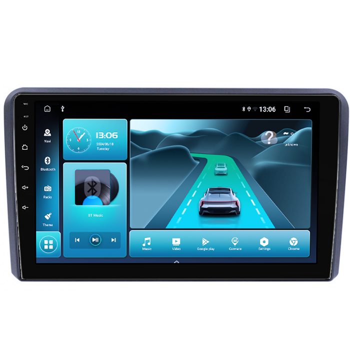 Navigatie dedicata Audi A3 2003 - 2013, 8GB RAM 128GB ROM, Octacore, Platforma TS18, Android 13, Display QLED 9”, Suporta camera 360º, DSP, Carplay&Android Auto, SIM 4G, Ventilator Activ [3]