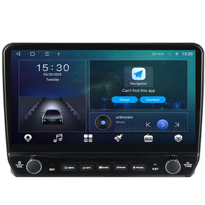 Navigatie dedicata Audi A3 Tesla cu butoane rotative model 2024, 4GB RAM 64GB ROM, Procesor Quadcore, Android 14, Display QLED 10", DSP, Carplay&Android Auto [6]