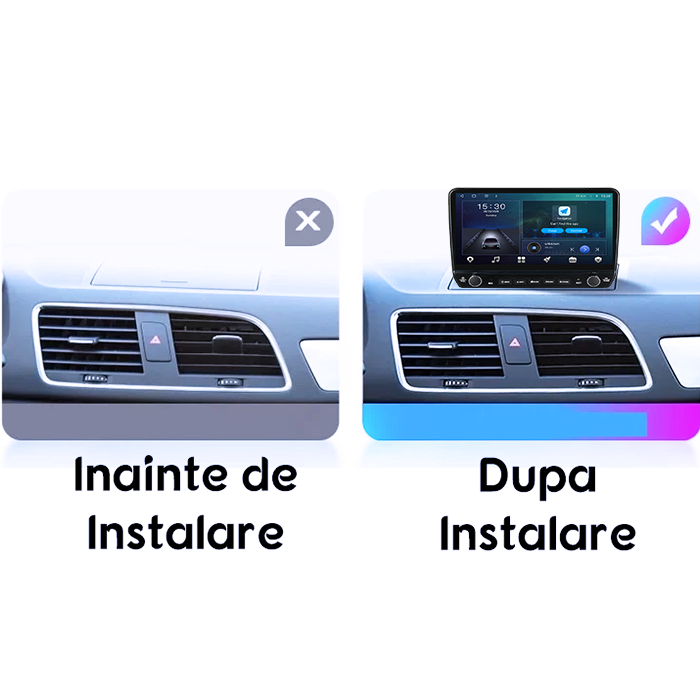 Navigatie dedicata Audi Q3 2010-2018, Tesla cu butoane rotative model 2024, 4GB RAM 64GB ROM, Procesor Quadcore, Android 14, Display QLED 10", DSP, Carplay&Android Auto [7]