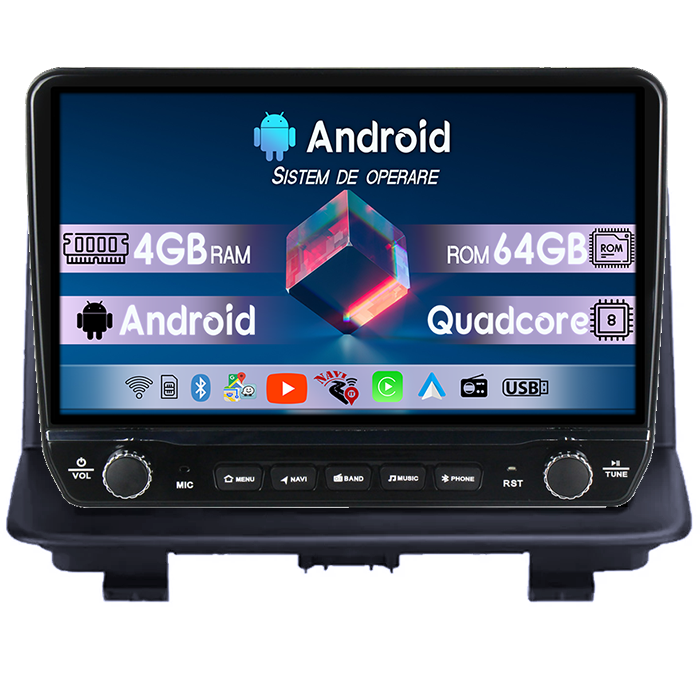 Navigatie dedicata Audi Q3 2010-2018, Tesla cu butoane rotative model 2024, 4GB RAM 64GB ROM, Procesor Quadcore, Android 14, Display QLED 10", DSP, Carplay&Android Auto [1]