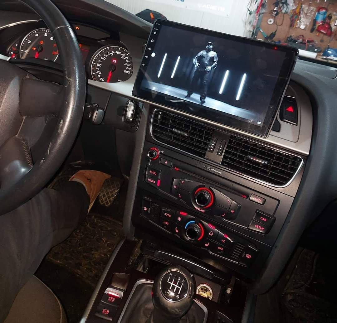 Navigatie dedicata Audi A4 /A5 cu Chorus (display rosu) 2008-2016, 4GB RAM 64GB ROM, Quadcore, Android 14, Display QLED 1K, 10", DSP, Carplay&Android Auto, , Suport Camere AHD [1]