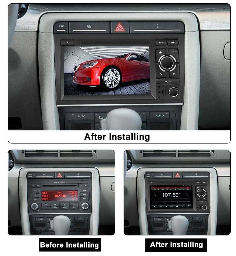 Navigatie dedicata Audi A4 (B6, B7) 2002-2008, 8GB RAM 128GB ROM, Octacore,Android 13, Display 7”, DSP, Carplay&Android Auto, SIM 4G [2]
