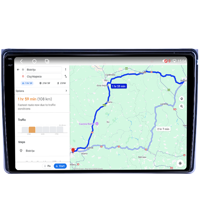 Navigatie dedicata Fiat Panda 2003-2012, 4GB RAM 64GB ROM, Octacore, Android 14, Display QLED  9", Carplay&Android Auto, SIM 4G, Ventilator Activ [4]