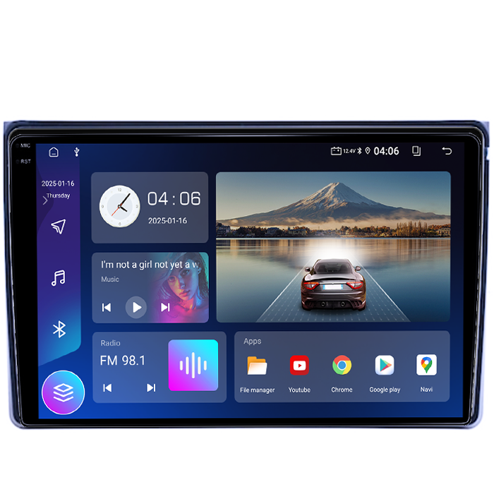 Navigatie dedicata Audi A4, B6, B7, Seat Exeo 2001-2008, Android 14, Wireless Carplay si Android auto 4GB RAM 64GB ROM, Display QLED  9inch, Microfon Extern [2]