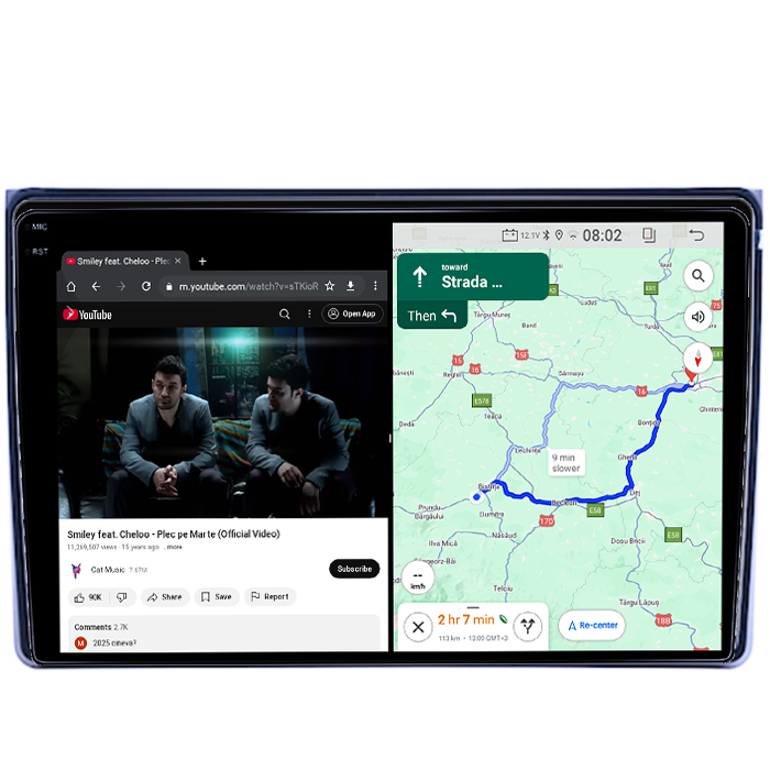 Navigatie dedicata Audi A4, B6, B7, Seat Exeo 2001-2008, Android 14, Wireless Carplay si Android auto 4GB RAM 64GB ROM, Display QLED 1K, 9inch, Microfon Extern [5]