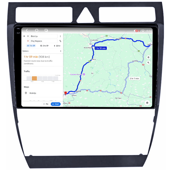 Navigatie dedicata Audi A6 1997-2005, 4GB RAM 64GB ROM, Octacore, Android 14, Display QLED 1K 9", Carplay&Android Auto, SIM 4G, Ventilator Activ [6]