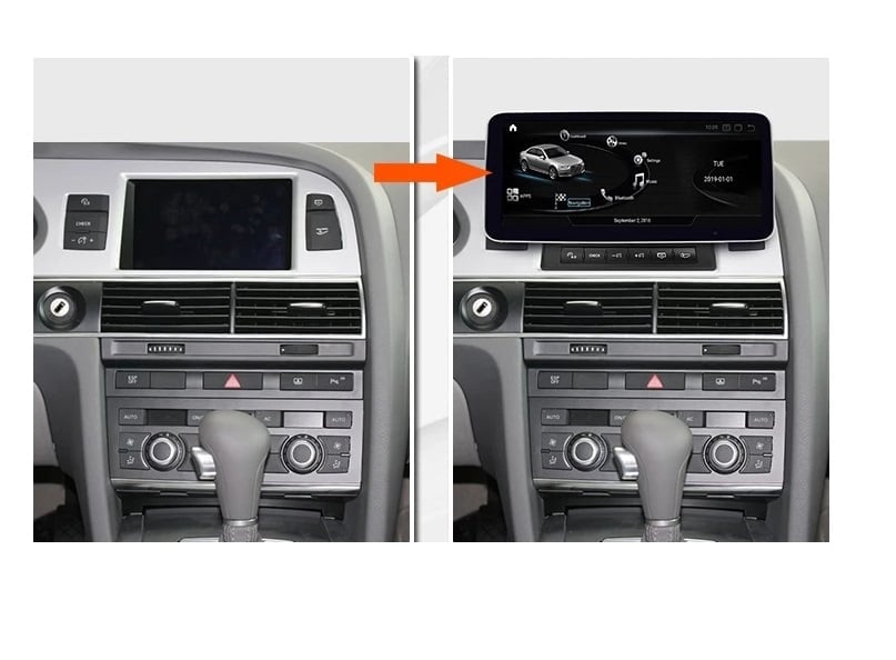 Navigatie dedicata Audi A6 2005-2009, 8GB RAM 128GB ROM, Octacore qualcomm ,Android 13, QLED, 10.25", Suporta camera 360º, DSP, Carplay, Android Auto,modul fibra [2]
