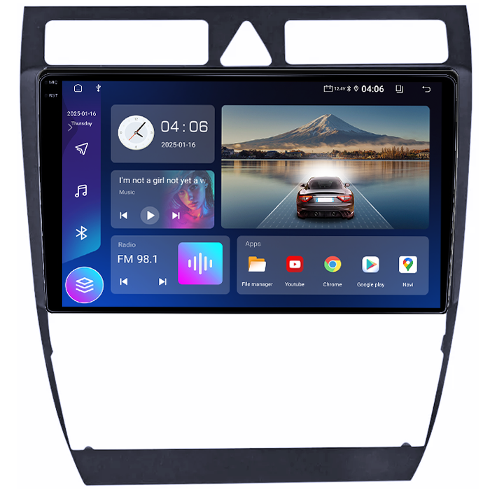 Navigatie dedicata Audi A6, C5 1997-2004, 4GB RAM 64GB ROM, Quadcore, Android 14, Display QLED 1K, 9", DSP, Carplay&Android Auto, , Suport Camere AHD [2]