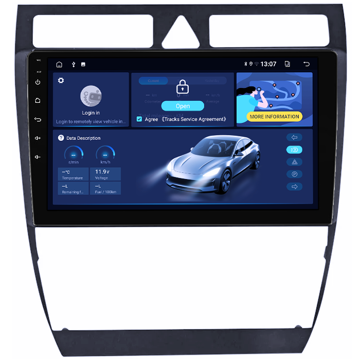 Navigatie dedicata Audi A6, C5 1997-2004, 8GB RAM 128GB ROM, Octacore, Platforma TS18, Android 13, Display QLED 9”, Suporta camera 360º, DSP, Carplay&Android Auto, SIM 4G, Ventilator Activ [2]