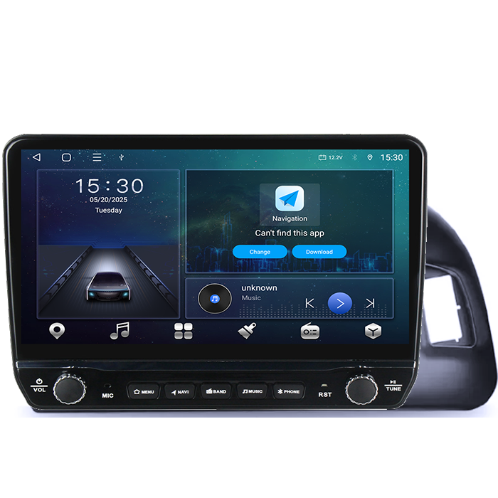 Navigatie dedicata Audi Q5 2008-2015, Tesla cu butoane rotative model 2024, 4GB RAM 64GB ROM, Procesor Quadcore, Android 14, Display QLED 10", DSP, Carplay&Android Auto [6]