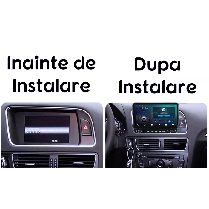 Navigatie dedicata Audi Q5 2008-2015, Tesla cu butoane rotative model 2024, 4GB RAM 64GB ROM, Procesor Quadcore, Android 14, Display QLED 10", DSP, Carplay&Android Auto [7]