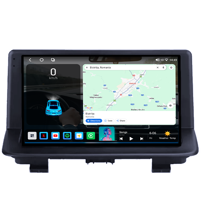 Navigatie dedicata Audi Q3 2011-2018, 4GB RAM 64GB ROM, Octacore, Android 14, Display QLED 1K 9", Carplay&Android Auto, SIM 4G, Ventilator Activ [2]