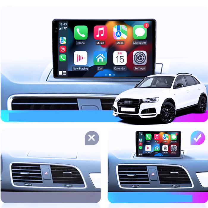 Navigatie dedicata Audi Q3 2011-2018, 4GB RAM 64GB ROM, Procesor Qualcomm Octacore, Android 14, Rezolutie 2K, Display QLED 9", DSP, Carplay&Android Auto, SIM 4G [7]