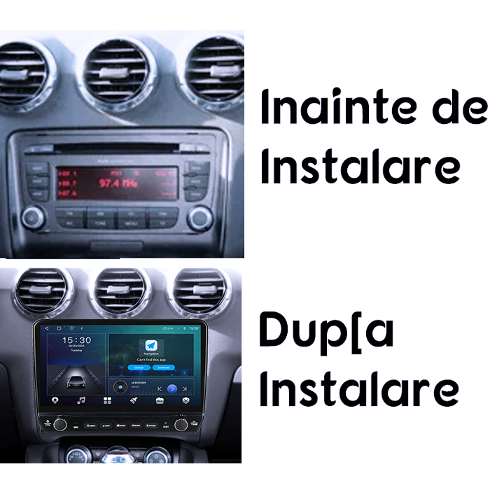 Navigatie dedicata Audi  TT, Tesla cu butoane rotative model 2024, 4GB RAM 64GB ROM, Procesor Quadcore, Android 14, Display QLED 10", DSP, Carplay&Android Auto [7]