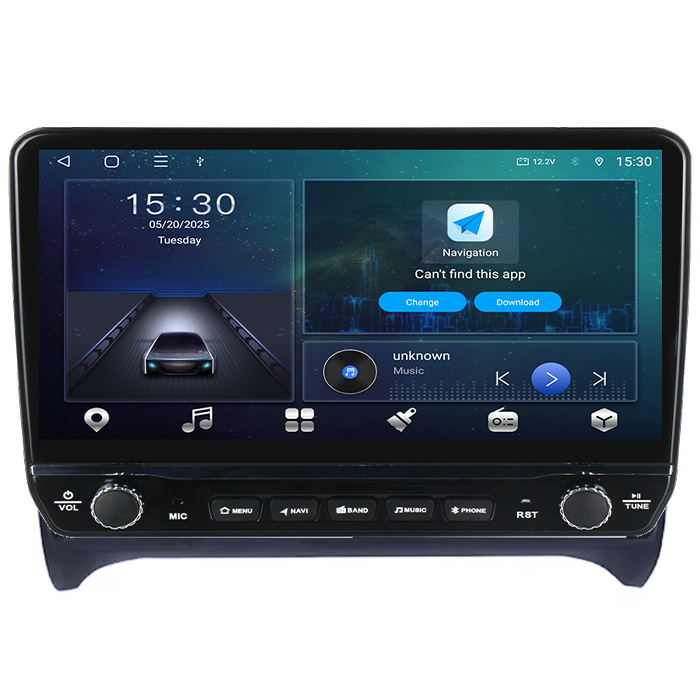 Navigatie dedicata Audi  TT, Tesla cu butoane rotative model 2024, 4GB RAM 64GB ROM, Procesor Quadcore, Android 14, Display QLED 10", DSP, Carplay&Android Auto [6]