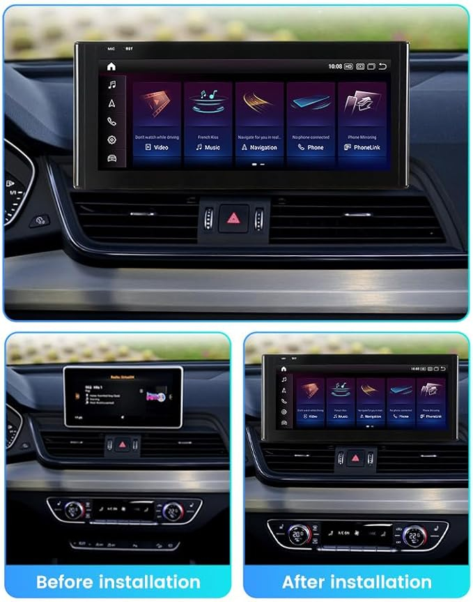 Navigatie dedicata Audi Q5 Q5L 2017 - 2020, 8GB RAM 256GB ROM, Procesor Octacore, Android 14, Rezolutie HD, Display QLED 9", DSP, Carplay&Android Auto [4]