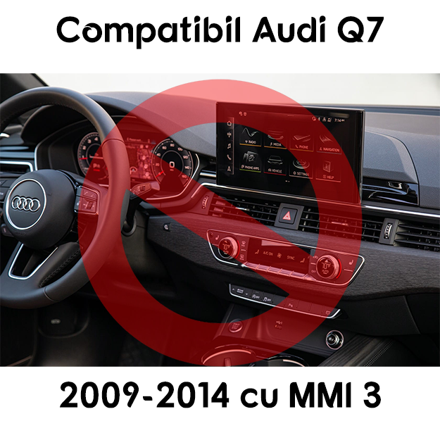 Navigatie dedicata Audi Q7 2009 +MMI 3G, 8GB RAM 128GB ROM, Octacore qualcomm ,Android 13, QLED, 8.8",DSP, Carplay, Android Auto,necesita Aux activ [4]