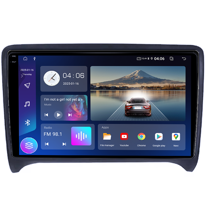Navigatie dedicata Audi TT 2006-2015, Android 14, Wireless Carplay si Android auto 4GB RAM 64GB ROM, Display QLED 1K, QLED 1K, 9inch, Microfon Extern [2]