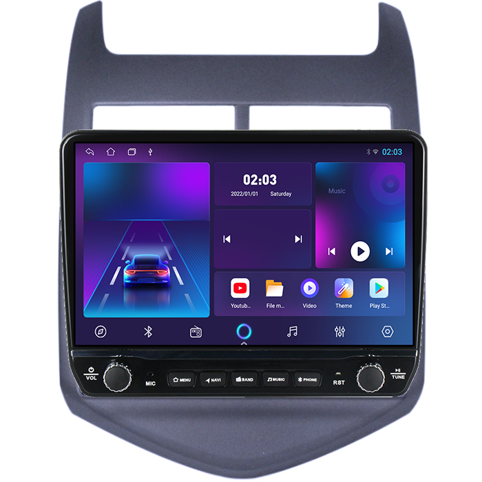 Navigatie dedicata Aveo 2011-2015 Tesla cu butoane rotative model 2024, 4GB RAM 64GB ROM, Procesor Quadcore, Android 14, Display QLED 10", DSP, Carplay&Android Autoze , WI-FI [8]