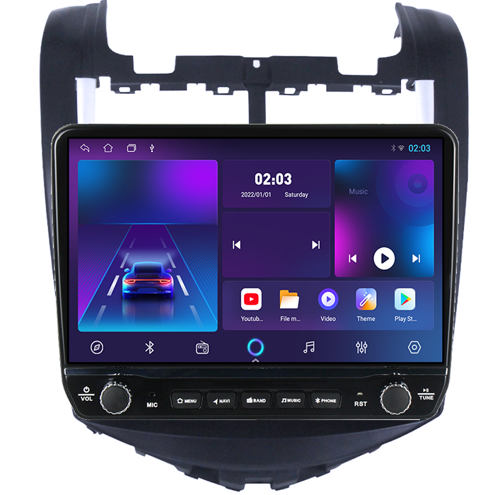 Navigatie dedicata AVEO 2014-2017 Tesla cu butoane rotative model 2024, 4GB RAM 64GB ROM, Procesor Quadcore, Android 14, Display QLED 10", DSP, Carplay&Android Auto [6]